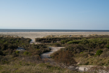 view of the coast of the sea, Burgh-Haamstede, Netherlands 