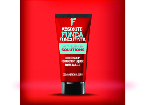 FOUNDATION ELEGANT LUXURY COSMETICS PACKAGING template design, Label design, cosmetic mock up design label template