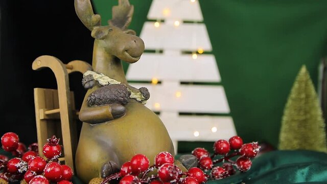 Close up shot of сhristmas decorations