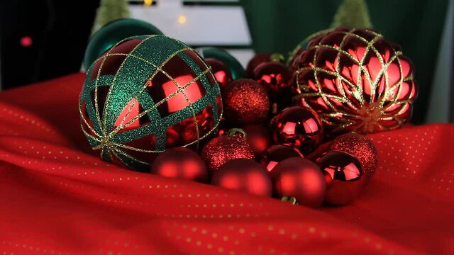 Close up shot of сhristmas decorations