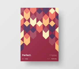 Abstract corporate identity report cover. Geometric vector business presentation design layout. Amazing company illustration brochure template.