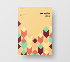 Fototapeta premium Abstract corporate identity report cover. Geometric vector business presentation design layout. Amazing company illustration brochure template.