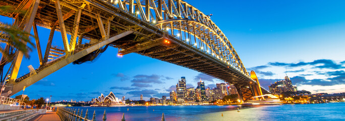 SYDNEY - NOVEMBER 8, 2015: Sydney Harbour Bridge at night