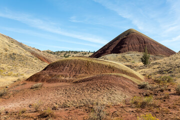 Fototapeta na wymiar Red Hill at John Day Fossil Beds National Monument, Painted Hills Unit, Central Oregon