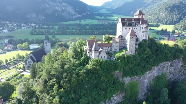 View of medieval Gutenberg castle, palace of the Prince of Liechtenstein