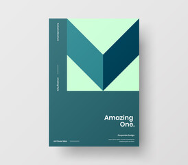Abstract corporate identity report cover. Geometric vector business presentation design layout. Amazing company illustration brochure template.