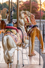 Outdoor Carousel in the Autumn