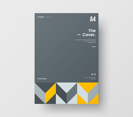 Abstract corporate identity report cover. Geometric vector business presentation design layout. Amazing company illustration brochure template.