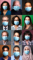 Beautiful people wearing a mouth mask