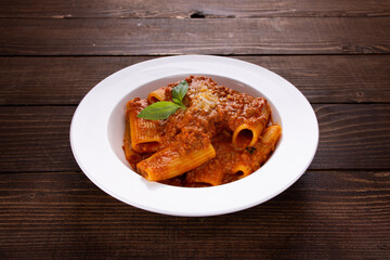 rigatoni bolognese Traditional italian pasta