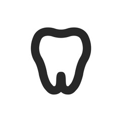 Tooth vector icon. Dentist symbol.
