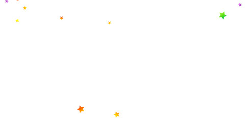 Rainbow Festive Confetti. Carnival Star Falling.