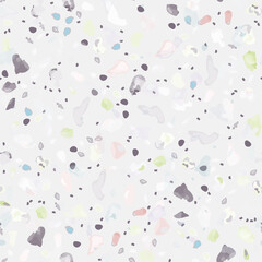 Terrazzo Texture Vector. Flooring Seamless Pattern