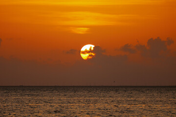 sunset on the beach