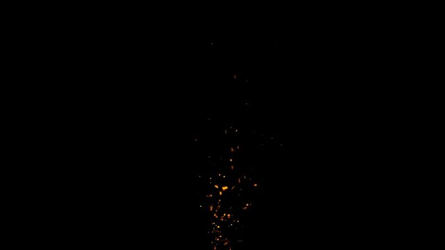 Fire Embers Stcok Footage In Black Blackground