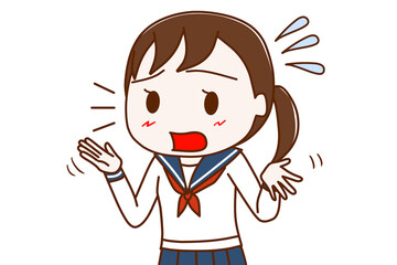 一生懸命説明する女子学生