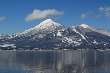 冬の磐梯山