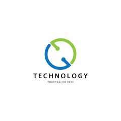 Technology logo template
