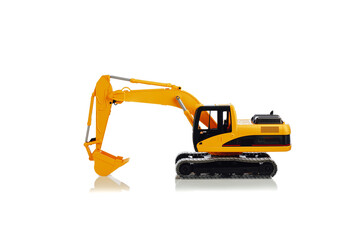 excavator model isolated on white background