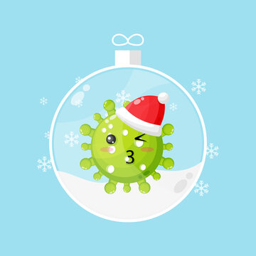 Cute Virus In A Snowglobe