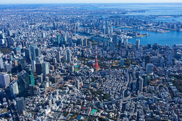都市風景・麻布上空より湾岸を望む・2020撮影
航空写真
