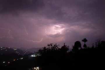 lightning in the sky