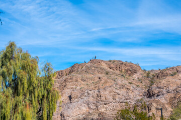 An overlooking view of nature in Buckskin Mountain SP, Arizona