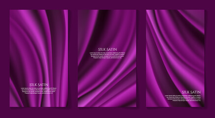 Luxury magenta silk satin cloth background. Minimalist modern, suitable for wallpapers, banners, gaming, cards, book illustrations, landing pages, flyer, poster, etc.