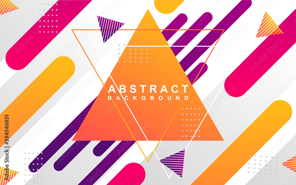 Poster abstract minimal geometric background with trendy and modern gradient colorful. vector graphic desig