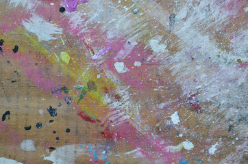 Fondo abstracto de pintura de colores sobre madera