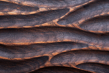 Old grungy rustic burning wood cutting board surface texture