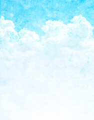 Grunge background with paper texture and clouds