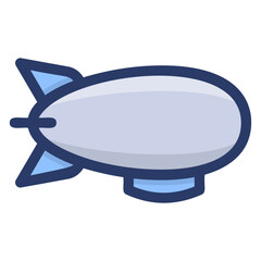 Fototapeta premium Flying Airship Vector 