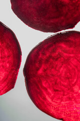 beetroot round slice, abstract background