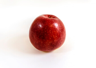 photo red apple on a white background close up