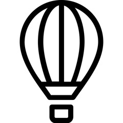 hot air ballon line icon