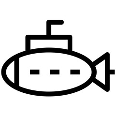 
Submarine Line Vector Icon
