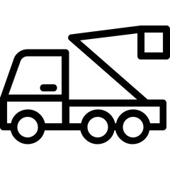 
Forklift Truck Line Vector Icon
