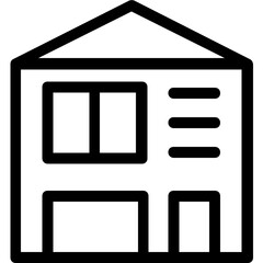 
Building Line Vector Icon
