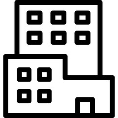 
Building Line Vector Icon
