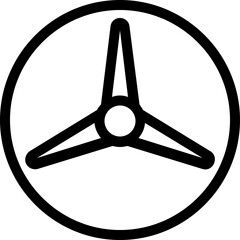 
Windmill Line Vector Icon
