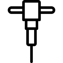 Hand Gimlet Line Vector Icon