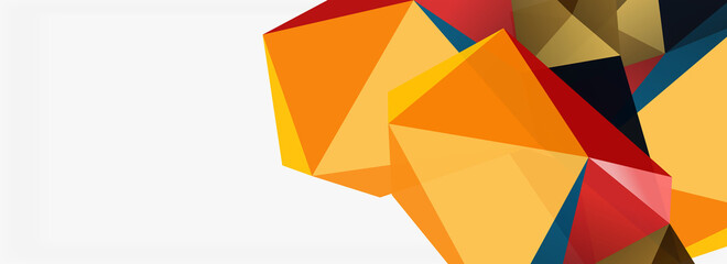 3d mosaic abstract backgrounds, low poly shape geometric design