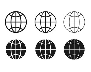 Earth icon illustration set / vector