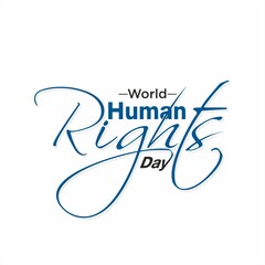 World Human Rights Day Typography - Illustration