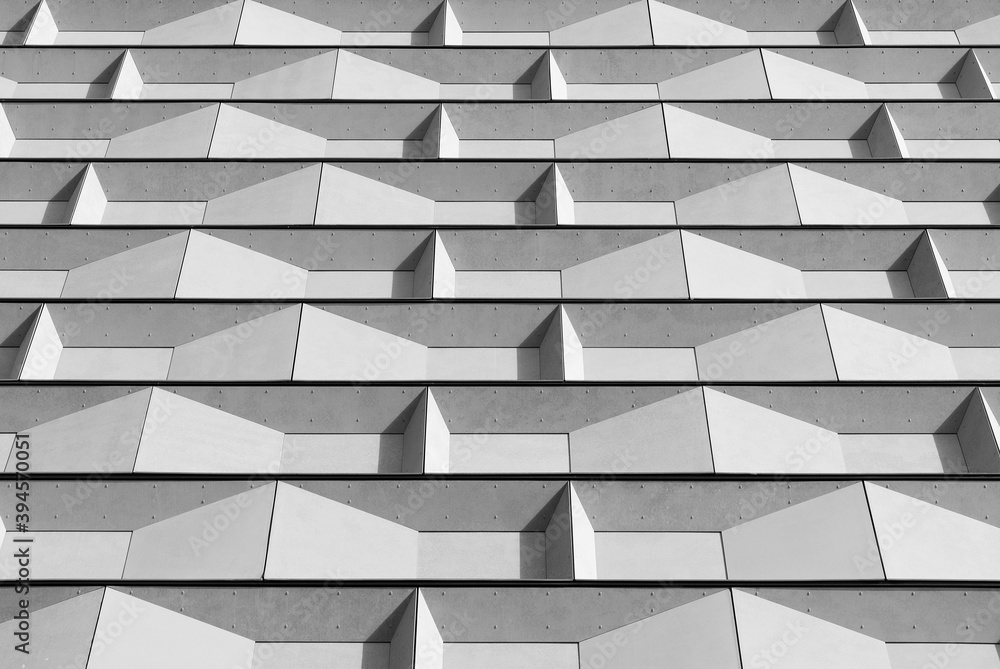 Aufkleber Exterior of modern architecture. Building abstract background