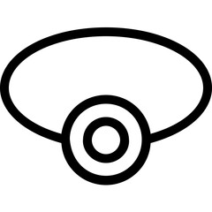 Naklejka premium Headlamp Vector Icon 