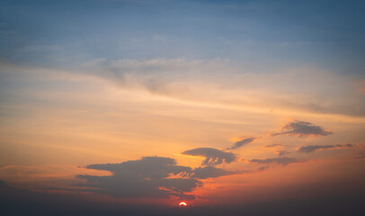 sunset over the sea background