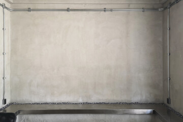 loft style concrete wall with metal pipe background