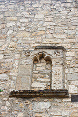Fototapeta na wymiar View of trifora in the the Sperlinga castle in Sicily